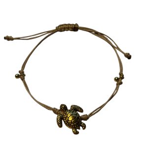 BRACELET CORDON BEIGE TORTUE